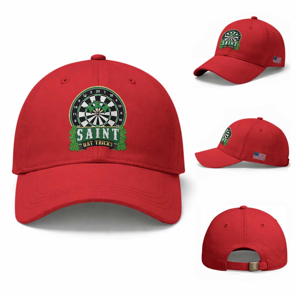 Saint Hat Tricks Baseball Cap St Patricks Day Dart Thrower Gift TS12 Baseball Cap Universal Fit Red Print Your Wear