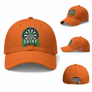 Saint Hat Tricks Baseball Cap St Patricks Day Dart Thrower Gift TS12 Baseball Cap Universal Fit Orange Print Your Wear