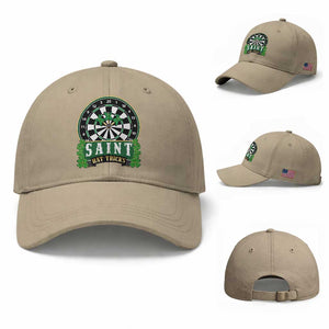Saint Hat Tricks Baseball Cap St Patricks Day Dart Thrower Gift TS12 Baseball Cap Universal Fit Khaki Print Your Wear