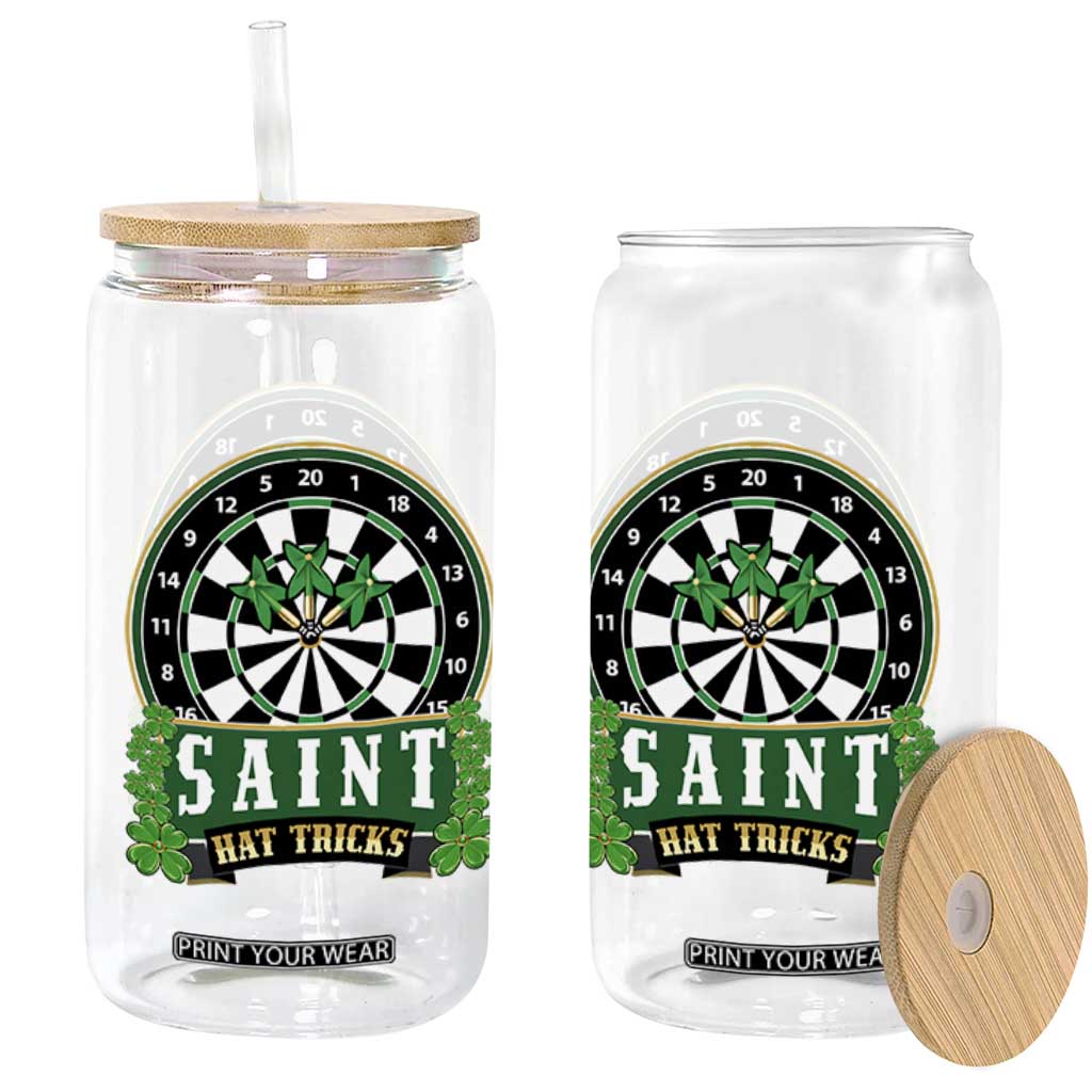 Saint Hat Tricks Glass Can St Patricks Day Dart Thrower Gift TS12 Print Your Wear