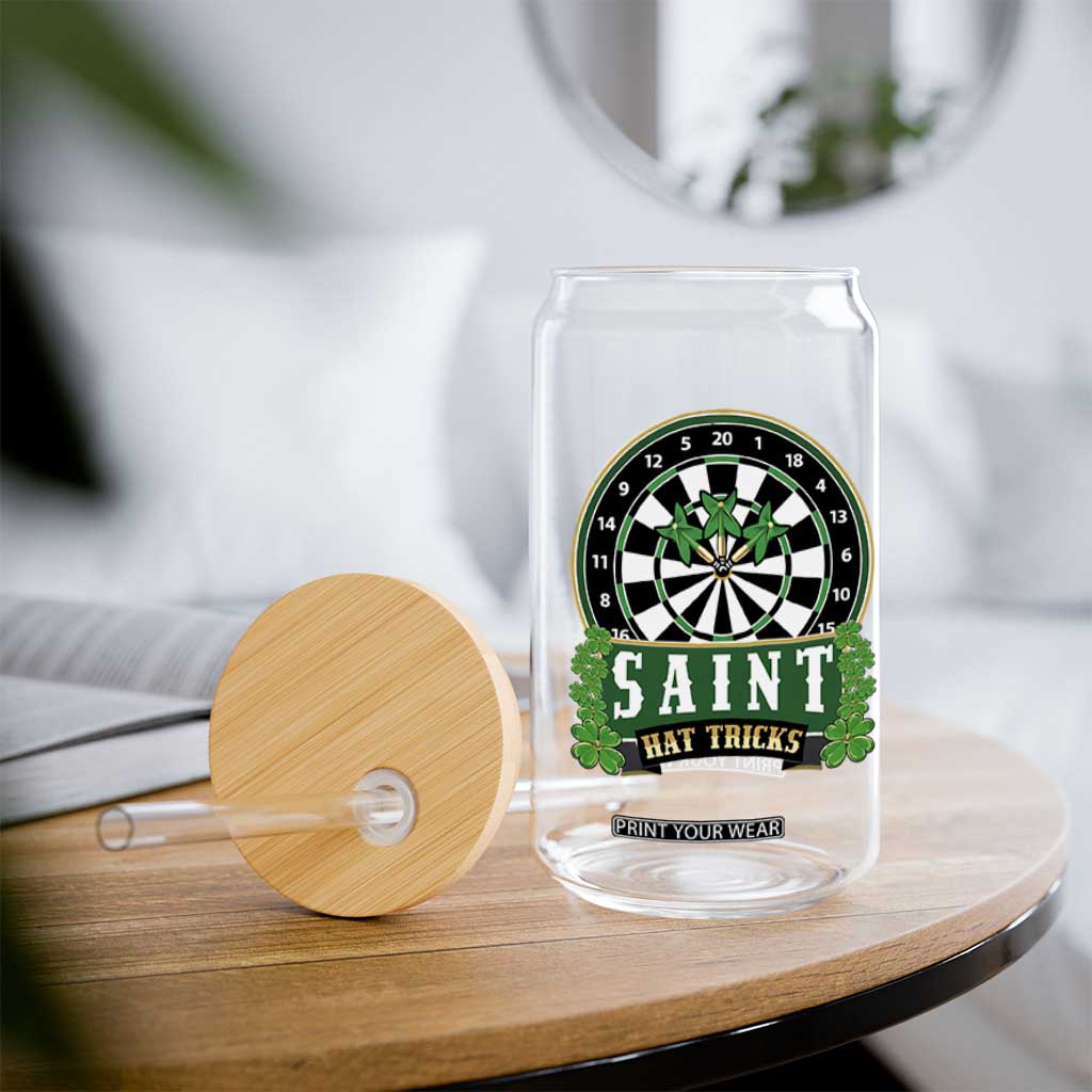 Saint Hat Tricks Glass Can St Patricks Day Dart Thrower Gift TS12 Print Your Wear