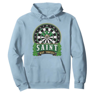 Saint Hat Tricks Hoodie St Patricks Day Dart Thrower Gift TS12 Light Blue Print Your Wear