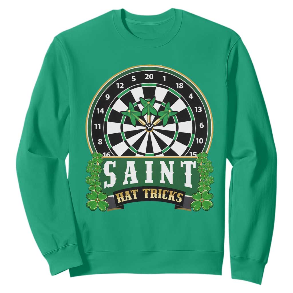 Saint Hat Tricks Sweatshirt St Patricks Day Dart Thrower Gift TS12 Irish Green Print Your Wear
