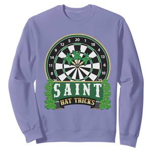 Saint Hat Tricks Sweatshirt St Patricks Day Dart Thrower Gift TS12 Violet Print Your Wear