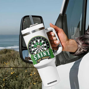 Saint Hat Tricks Tumbler With Handle St Patricks Day Dart Thrower Gift TS12 Print Your Wear