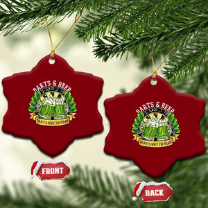 Beer And Darts St Patricks Day Gift Ceramic Ornament That Is Why I Am Here TS12 Print Your Wear