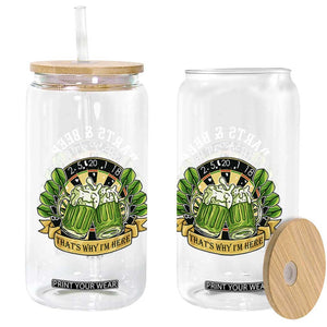 Beer And Darts St Patricks Day Gift Glass Can That Is Why I Am Here TS12 Print Your Wear