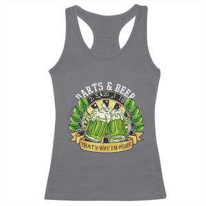 Beer And Darts St Patricks Day Gift Racerback Tank Top That Is Why I Am Here TS12 Charcoal Print Your Wear