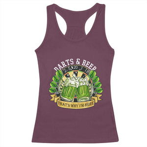Beer And Darts St Patricks Day Gift Racerback Tank Top That Is Why I Am Here TS12 Maroon Print Your Wear