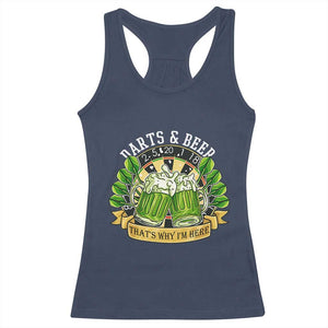 Beer And Darts St Patricks Day Gift Racerback Tank Top That Is Why I Am Here TS12 Navy Print Your Wear