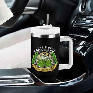 Beer And Darts St Patricks Day Gift Tumbler With Handle That Is Why I Am Here TS12 Print Your Wear