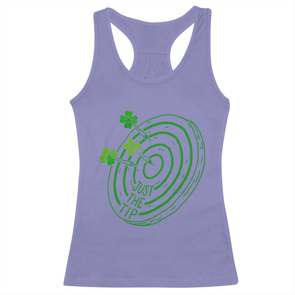 Dirty Humor Dartist St Patricks Day Gift Racerback Tank Top Just The Tip TS12 Violet Print Your Wear