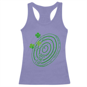 Dirty Humor Dartist St Patricks Day Gift Racerback Tank Top Just The Tip TS12 Violet Print Your Wear