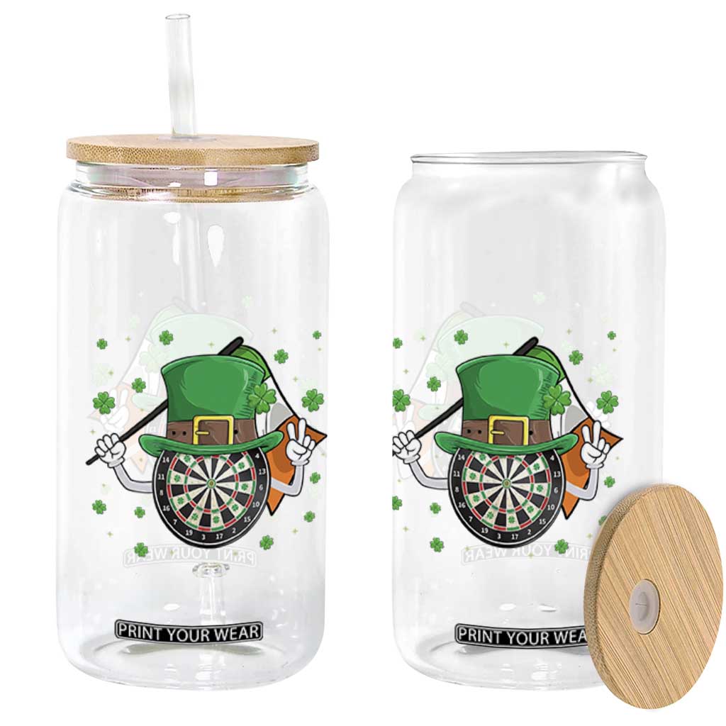 Lucky Darts Board With Irish Flag Glass Can St Patricks Day Gift TS12 Print Your Wear