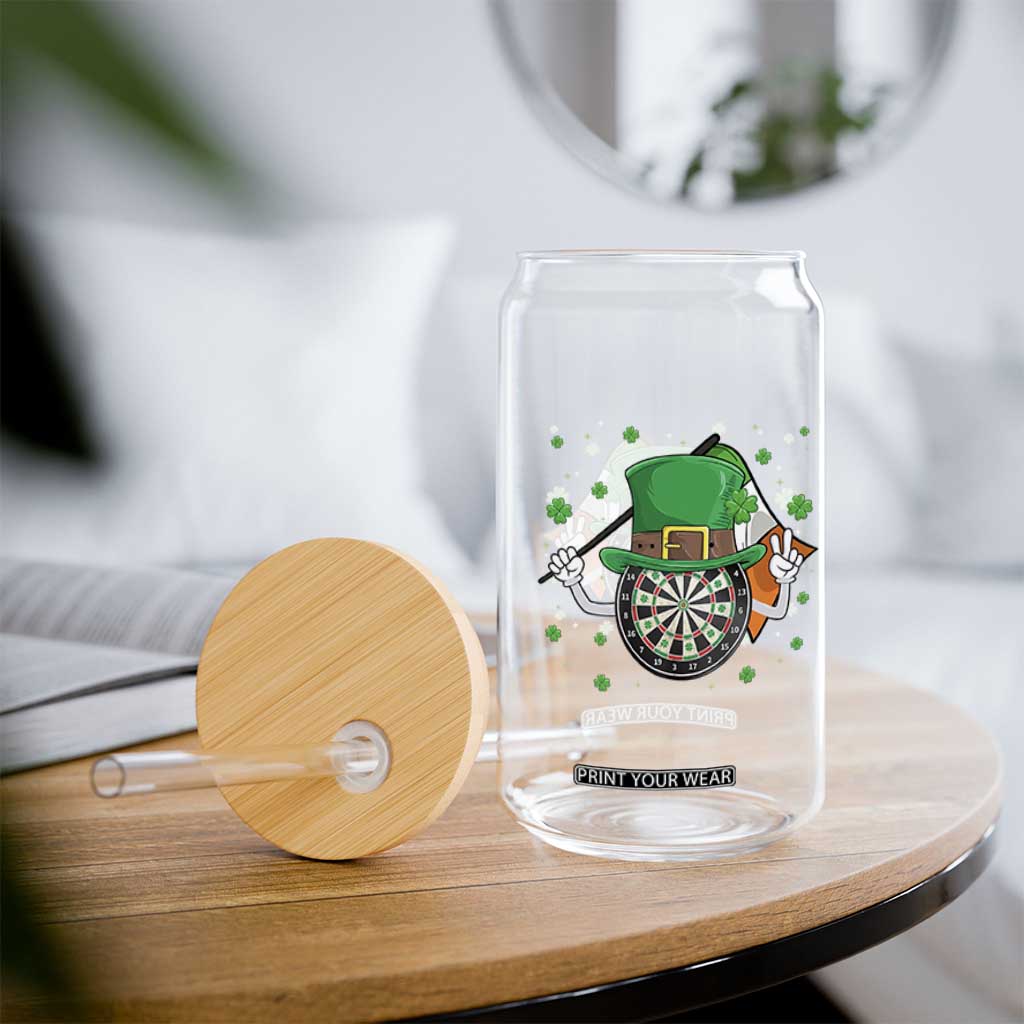 Lucky Darts Board With Irish Flag Glass Can St Patricks Day Gift TS12 Print Your Wear