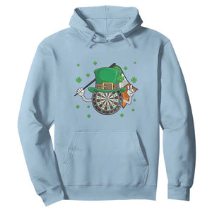 Lucky Darts Board With Irish Flag Hoodie St Patricks Day Gift TS12 Light Blue Print Your Wear