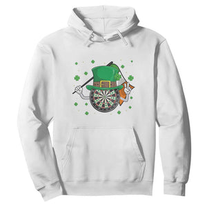 Lucky Darts Board With Irish Flag Hoodie St Patricks Day Gift TS12 White Print Your Wear
