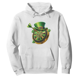 St Patricks Day Irish Darts Board Celebration Gift Hoodie TS12 White Print Your Wear