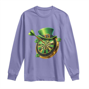 St Patricks Day Irish Darts Board Celebration Gift Long Sleeve Shirt TS12 Violet Print Your Wear