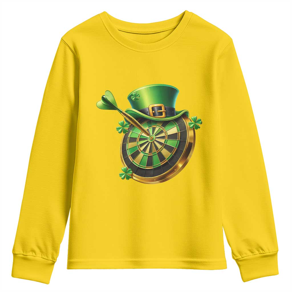 St Patricks Day Irish Darts Board Celebration Gift Youth Sweatshirt TS12 Daisy Print Your Wear