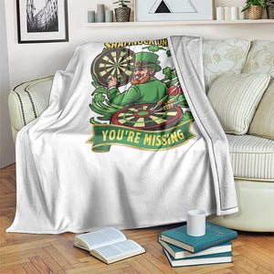Shamrock On Me Youre Missing Throw Blanket St Patricks Day Darts Player Gift TS12 Print Your Wear