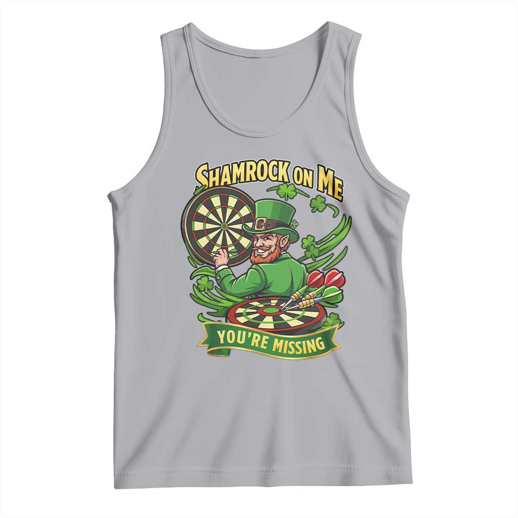 Shamrock On Me Youre Missing Tank Top St Patricks Day Darts Player Gift TS12 Athletic Heather Print Your Wear
