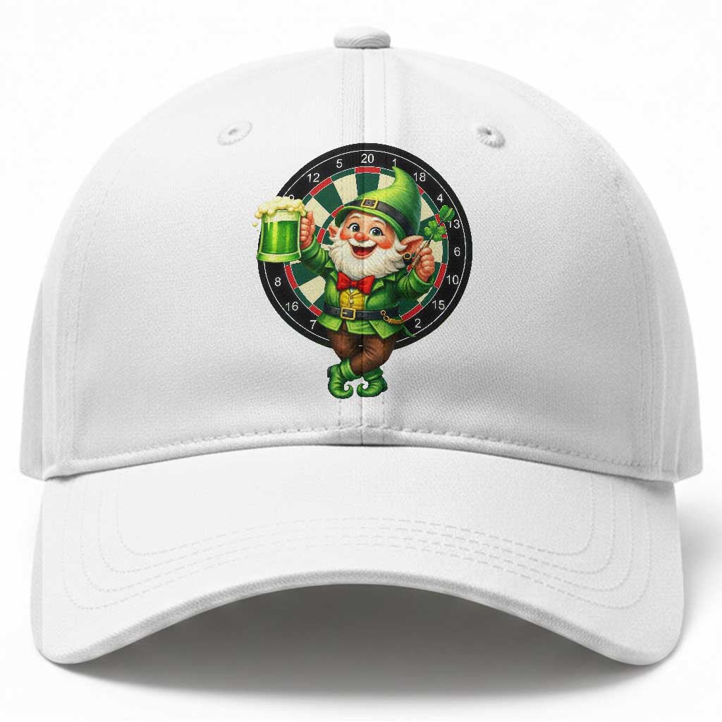 Cheerful Gnome Playing Darts Baseball Cap St Patricks Day Gift TS12 Print Your Wear