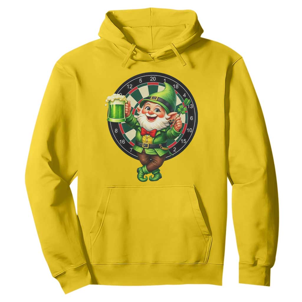 Cheerful Gnome Playing Darts Hoodie St Patricks Day Gift TS12 Daisy Print Your Wear