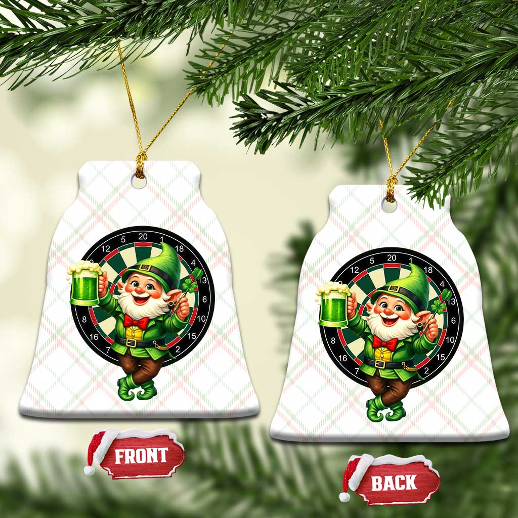Cheerful Gnome Playing Darts Ceramic Ornament St Patricks Day Gift TS12 Print Your Wear