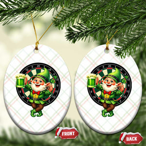 Cheerful Gnome Playing Darts Ceramic Ornament St Patricks Day Gift TS12 Print Your Wear