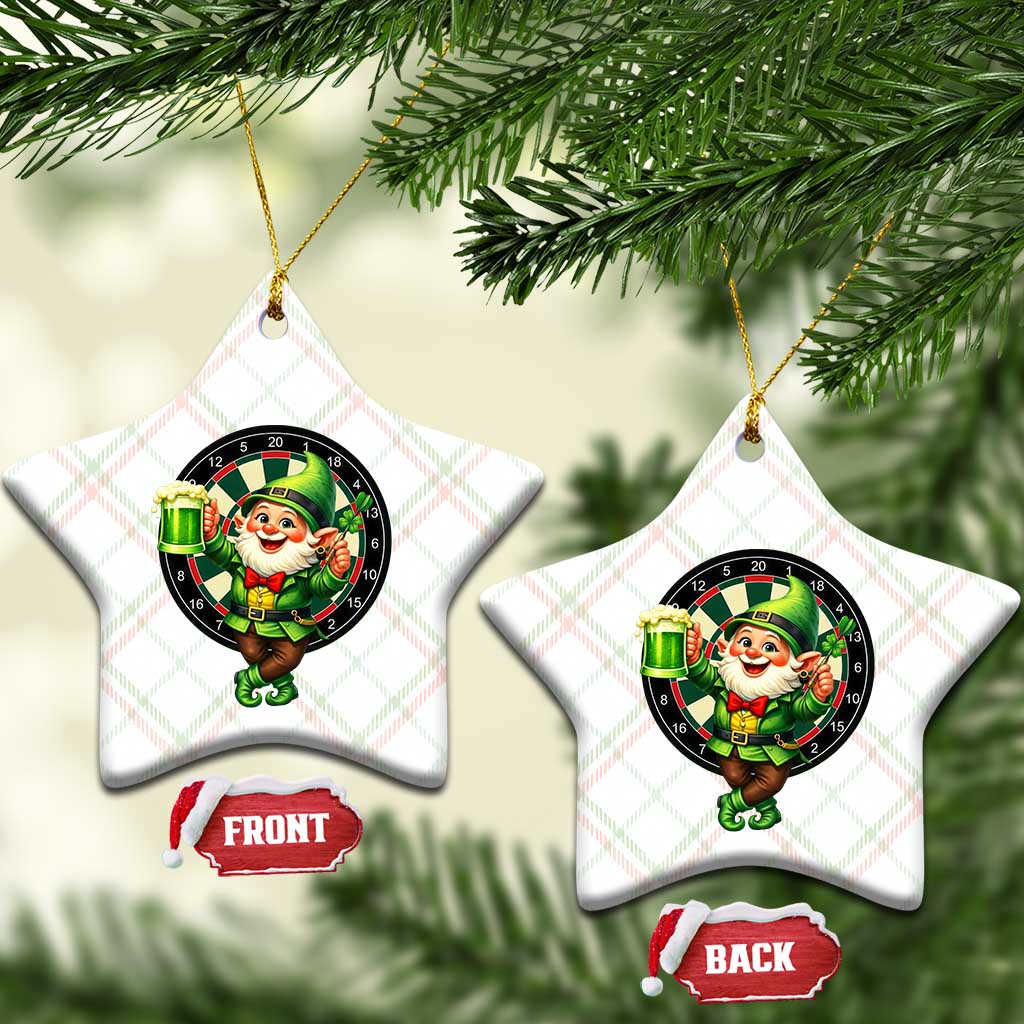 Cheerful Gnome Playing Darts Ceramic Ornament St Patricks Day Gift TS12 Print Your Wear
