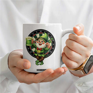 Cheerful Gnome Playing Darts Coffee Mug St Patricks Day Gift TS12 Print Your Wear