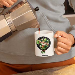 Cheerful Gnome Playing Darts Coffee Mug St Patricks Day Gift TS12 Print Your Wear