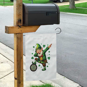 St Patricks Day Cheerful Gnome Dabbing Garden Flag Darts Lover Gift TS12 Print Your Wear