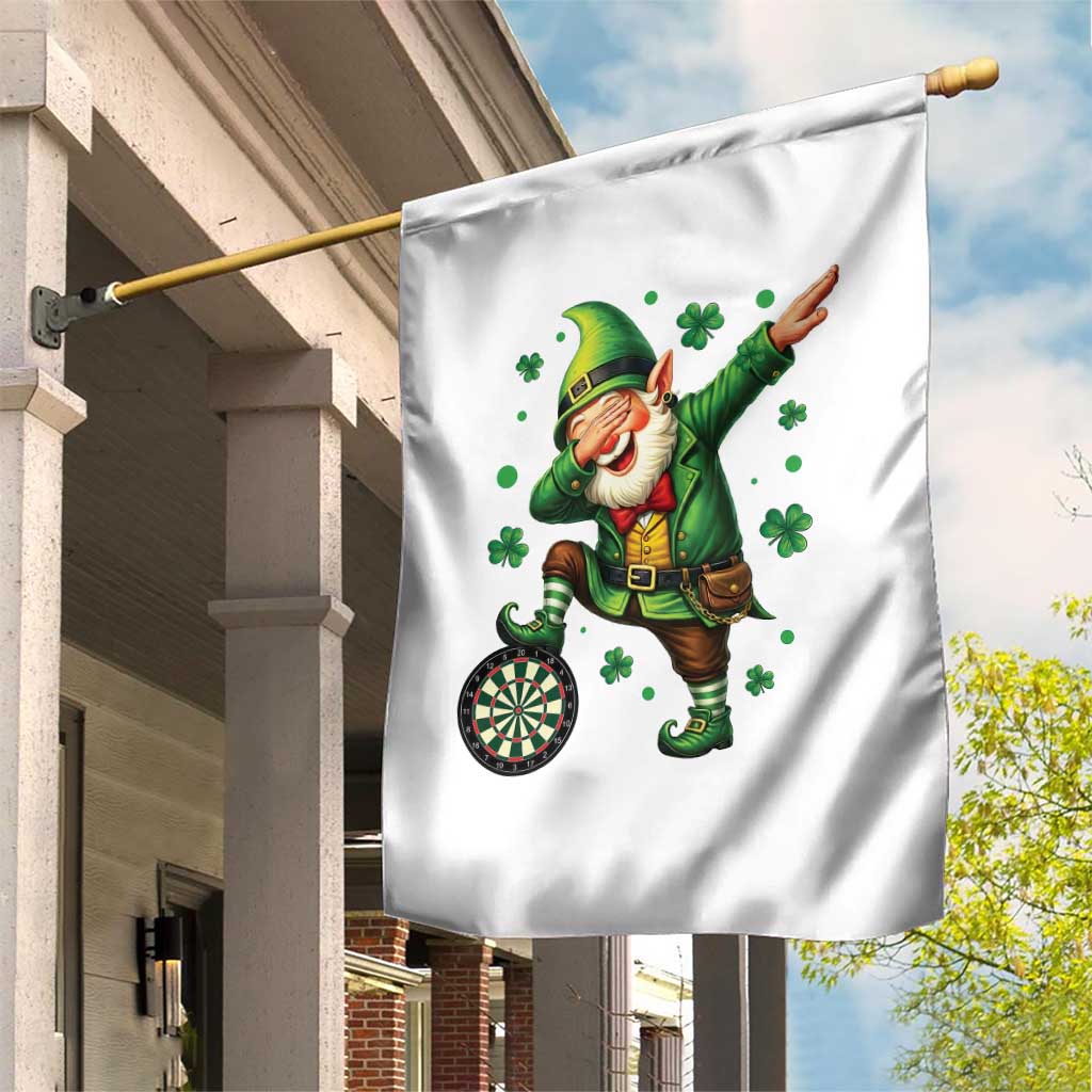 St Patricks Day Cheerful Gnome Dabbing Garden Flag Darts Lover Gift TS12 Print Your Wear