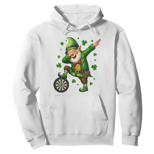 St Patricks Day Cheerful Gnome Dabbing Hoodie Darts Lover Gift TS12 White Print Your Wear