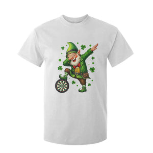 St Patricks Day Cheerful Gnome Dabbing T Shirt For Kid Darts Lover Gift TS12 White Print Your Wear
