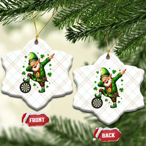 St Patricks Day Cheerful Gnome Dabbing Ceramic Ornament Darts Lover Gift TS12 Print Your Wear