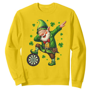 St Patricks Day Cheerful Gnome Dabbing Sweatshirt Darts Lover Gift TS12 Daisy Print Your Wear