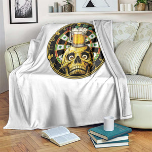 Funny St Patricks Day Skull Throw Blanket Darts Player Gift TS12 Print Your Wear
