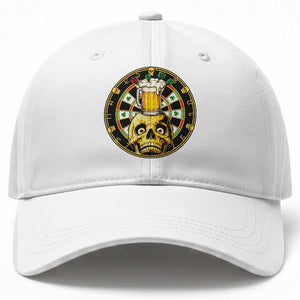 Funny St Patricks Day Skull Baseball Cap Darts Player Gift TS12 Print Your Wear