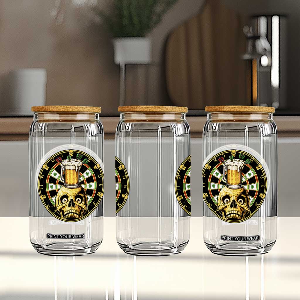 Funny St Patricks Day Skull Glass Can Darts Player Gift TS12 Print Your Wear