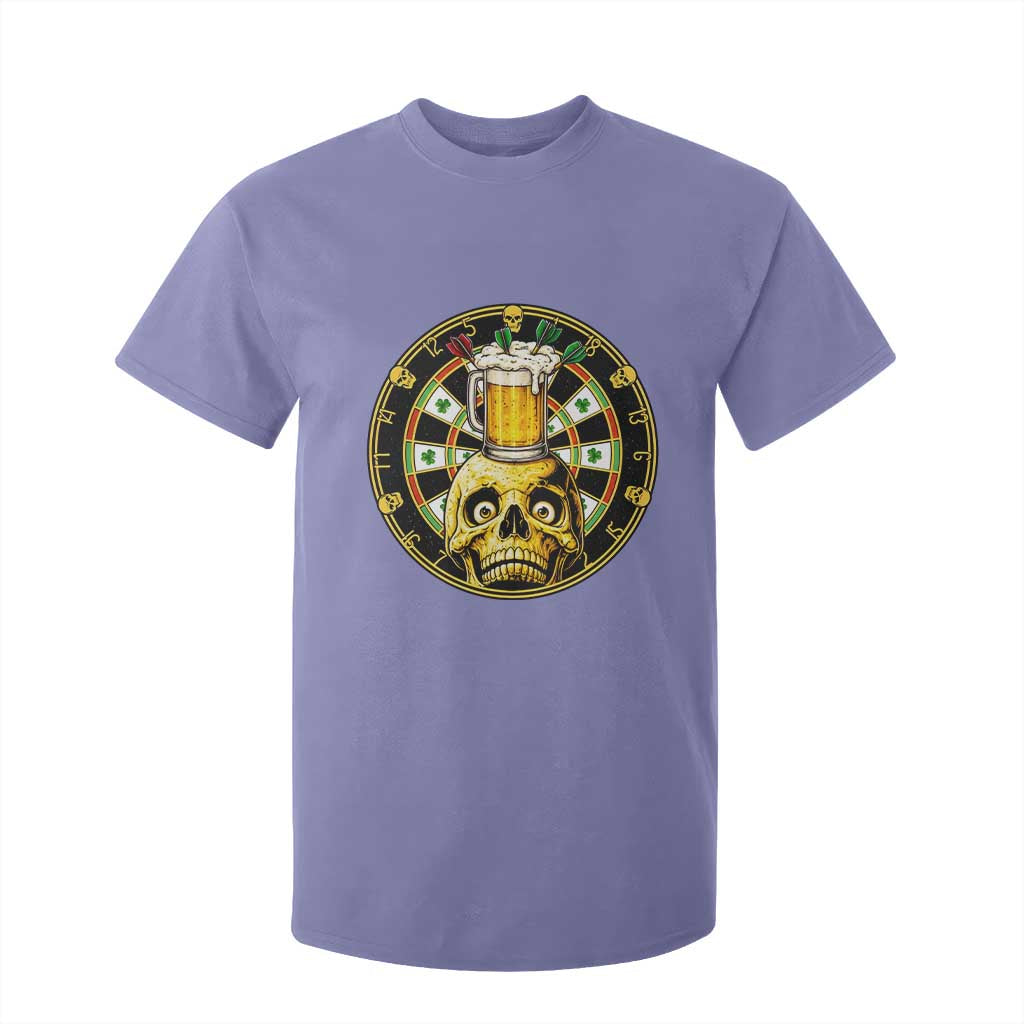 Funny St Patricks Day Skull T Shirt For Kid Darts Player Gift TS12 Violet Print Your Wear