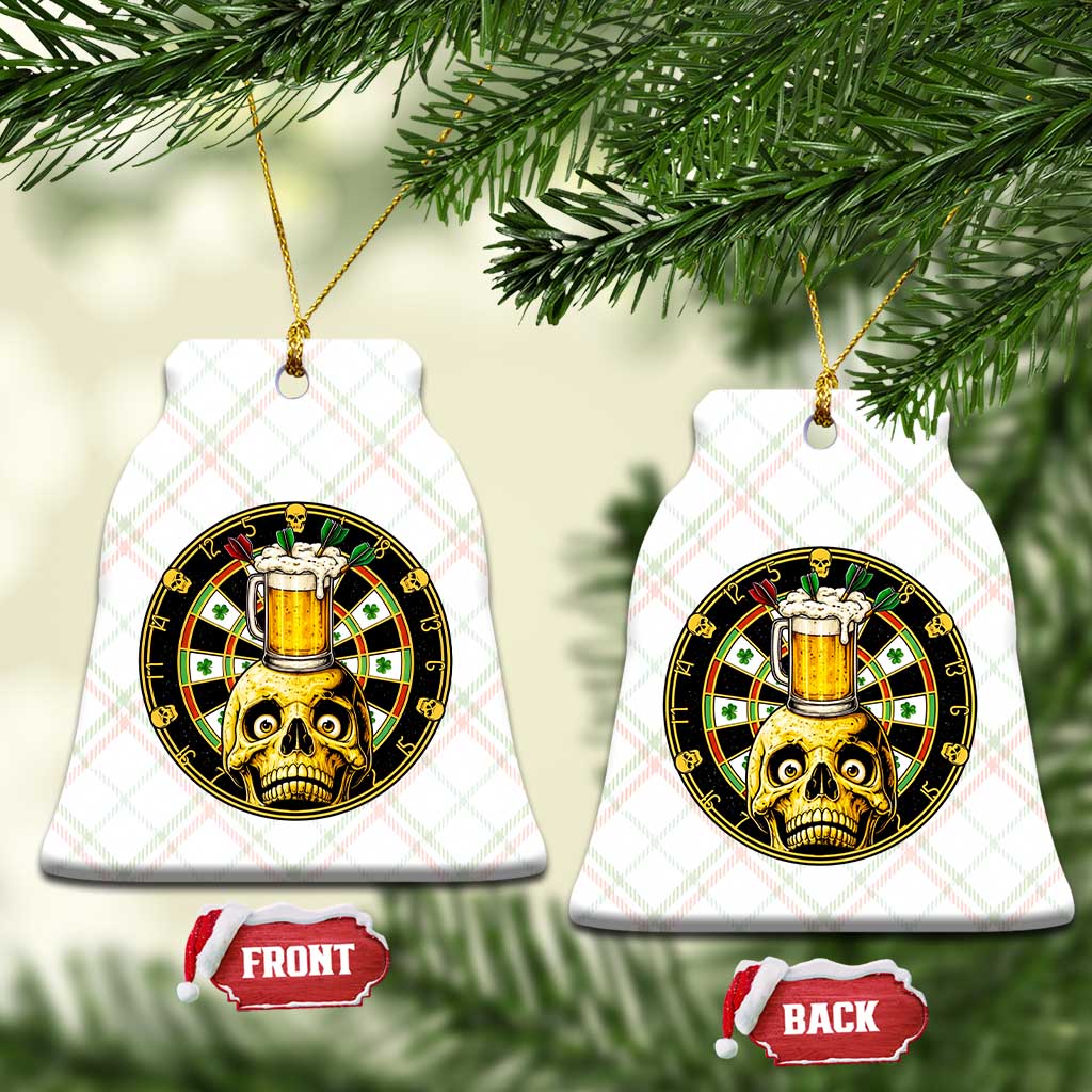 Funny St Patricks Day Skull Ceramic Ornament Darts Player Gift TS12 Print Your Wear