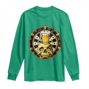 Funny St Patricks Day Skull Long Sleeve Shirt Darts Player Gift TS12 Irish Green Print Your Wear