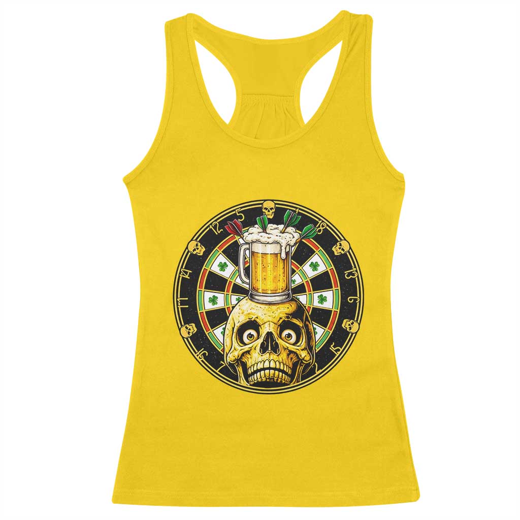 Funny St Patricks Day Skull Racerback Tank Top Darts Player Gift TS12 Daisy Print Your Wear