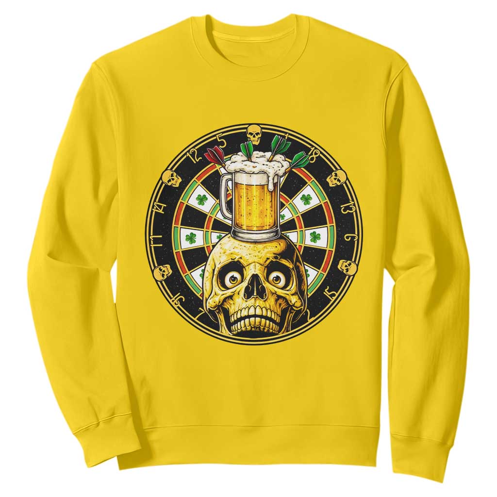 Funny St Patricks Day Skull Sweatshirt Darts Player Gift TS12 Daisy Print Your Wear