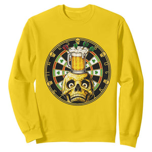 Funny St Patricks Day Skull Sweatshirt Darts Player Gift TS12 Daisy Print Your Wear