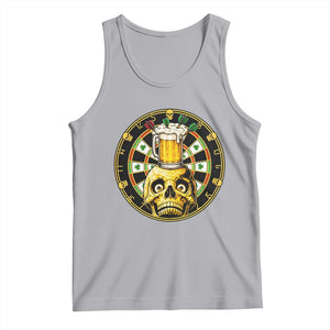 Funny St Patricks Day Skull Tank Top Darts Player Gift TS12 Athletic Heather Print Your Wear