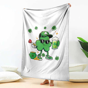 St Patricks Day Shamrock Darts And Beer Lover Gift Throw Blanket TS12 Print Your Wear